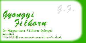 gyongyi filkorn business card